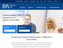 Tablet Screenshot of directair.co.uk